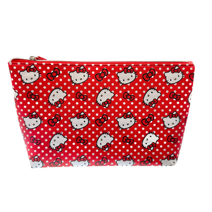 Hello Kitty "Head Polka Dot" Trapezoid Cosmetic Bag w/ Red Bow