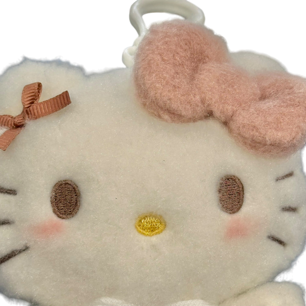 Hello Kitty "Mocha Check" Mascot Clip On Plush