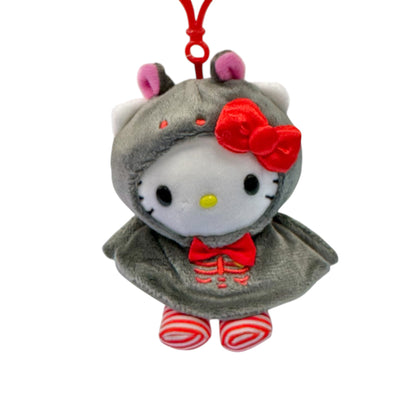 Hello Kitty "Bat" Halloween Mascot Clip On Plush