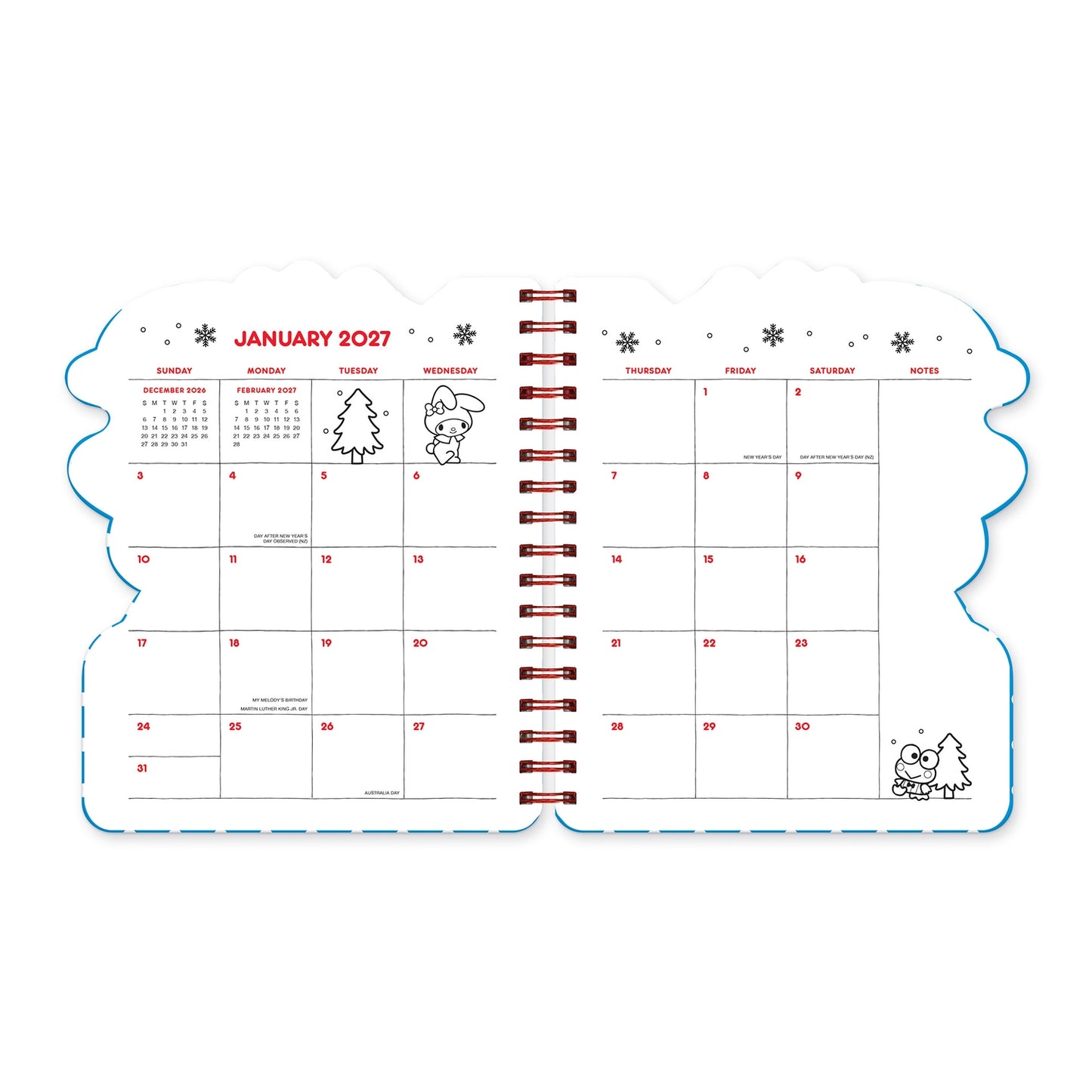 Hello Kitty & Friends 2027 Retro Die-Cut Weekly Planner