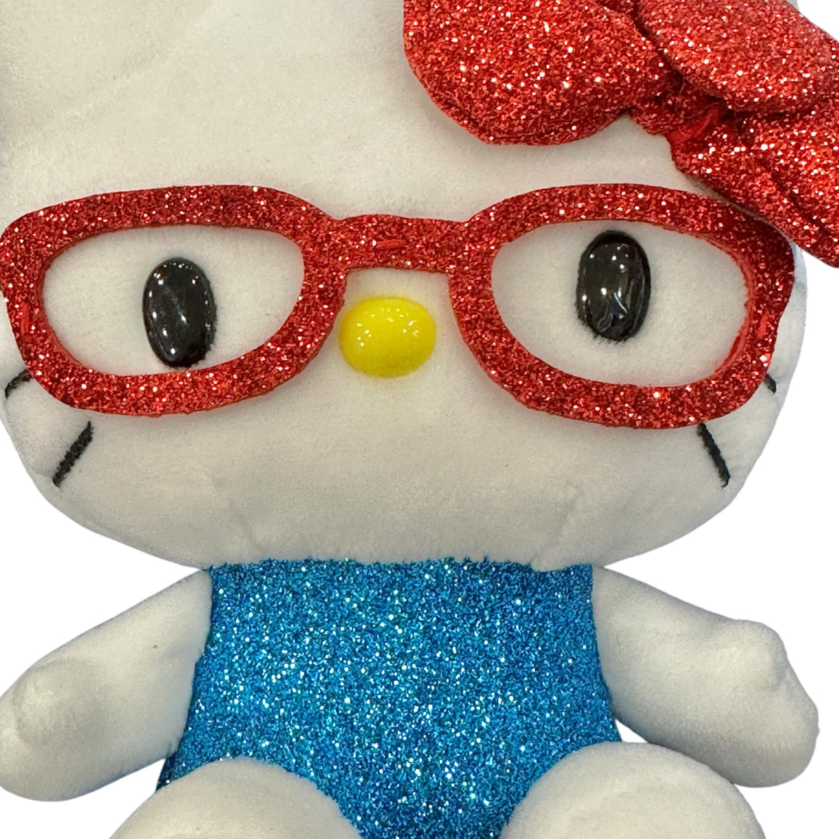 Hello Kitty "Spangle Glasses" Mascot Clip On Plush