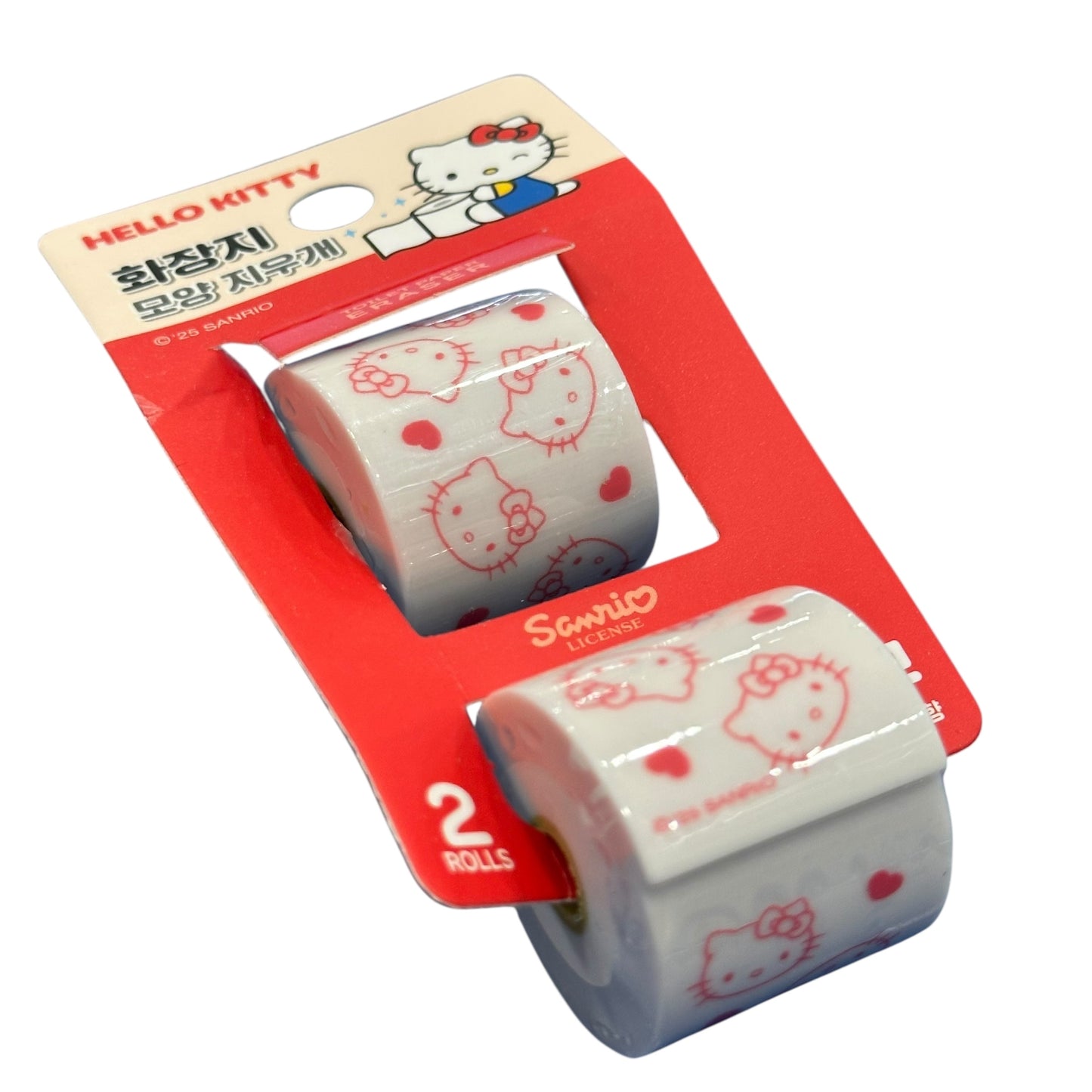 Hello Kitty Toilet Paper Shaped Eraser