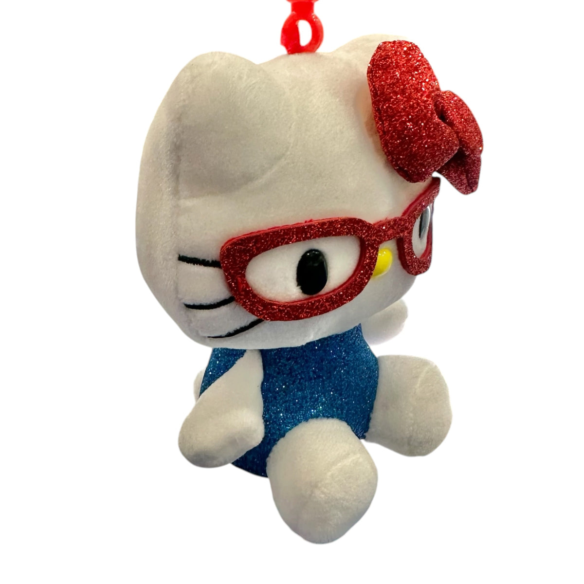 Hello Kitty "Spangle Glasses" Mascot Clip On Plush