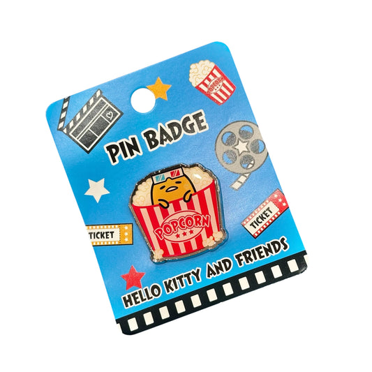 Gudetama "Movie Theater" Pin Badge