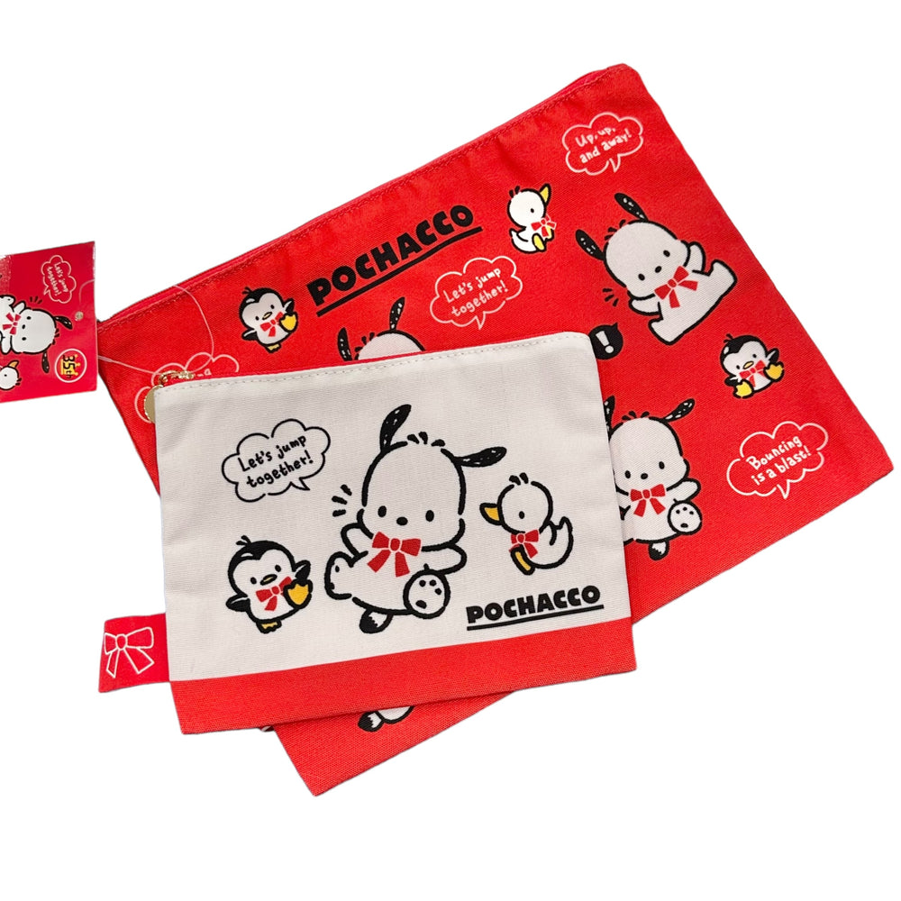 Pochacco "Red Ribbon" Flat Pouch