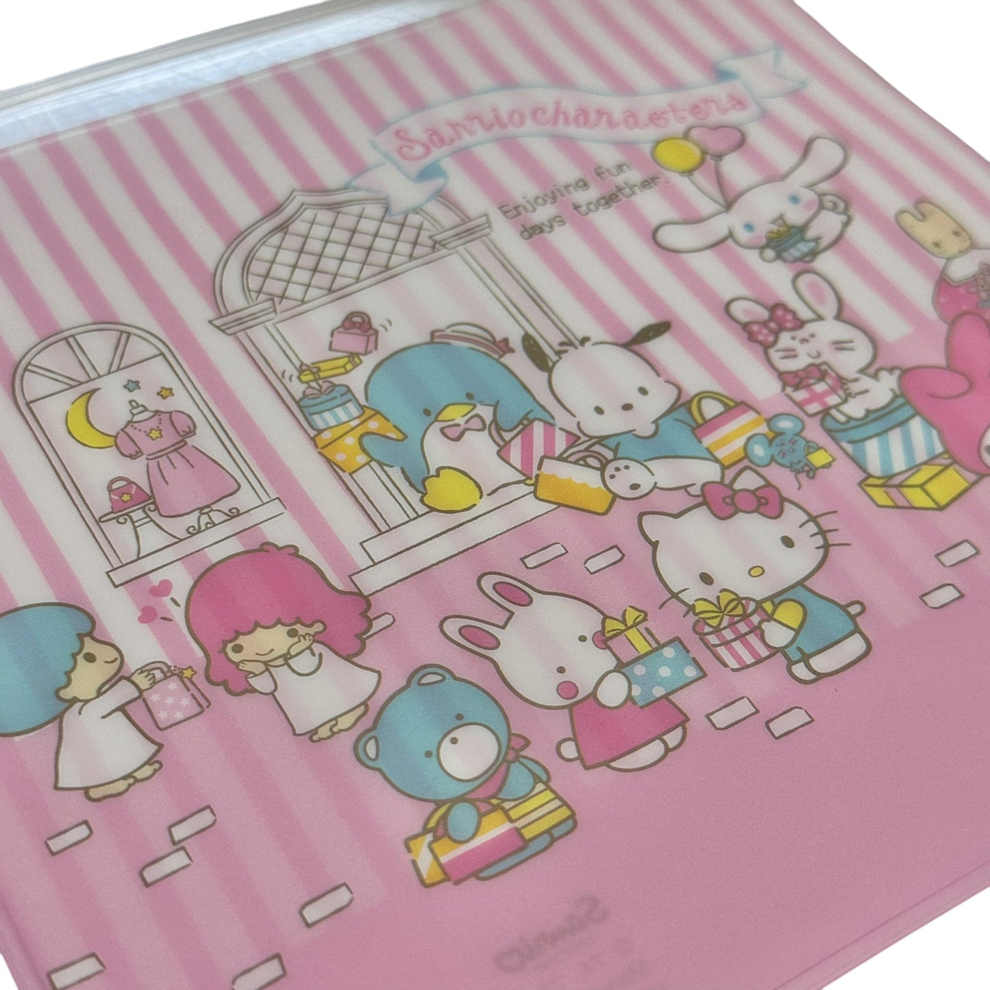 Sanrio Character Stripe Vinyl Pouch