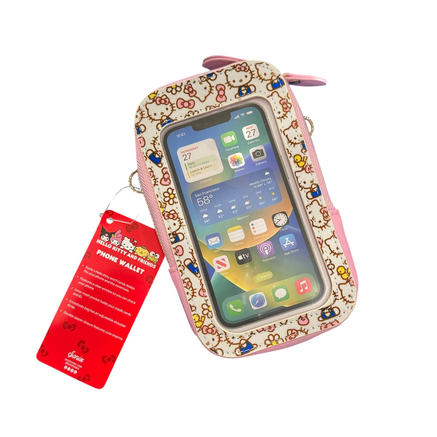 Hello Kitty "Pink Bows" Printed Phone Pouch
