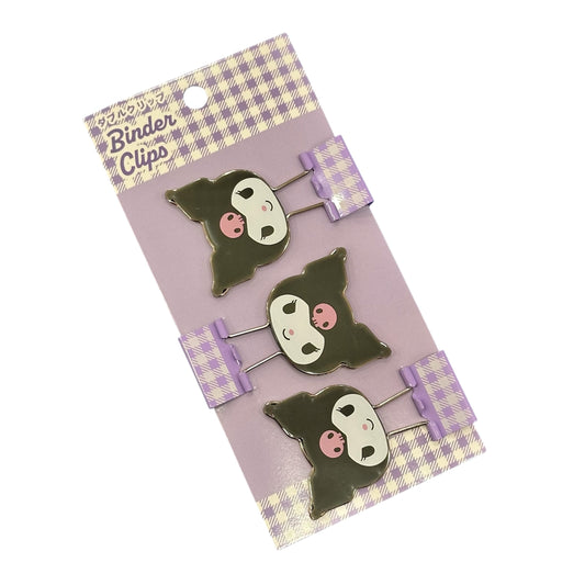 Kuromi Binder Clips