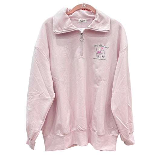 My Melody Half Zip Up Sweatshirt