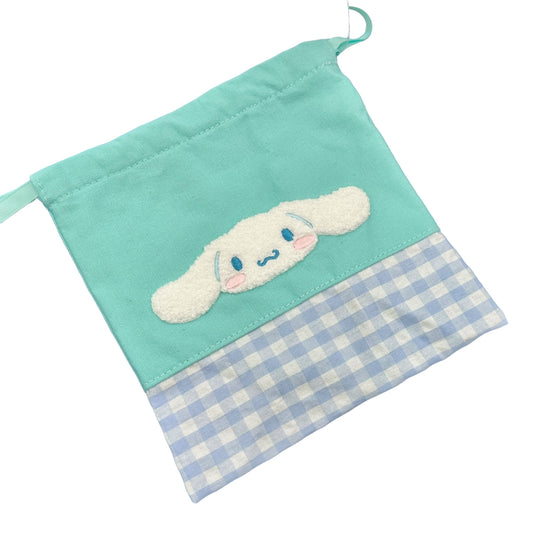Cinnamoroll "Chenille Gingham" Drawstring Bag