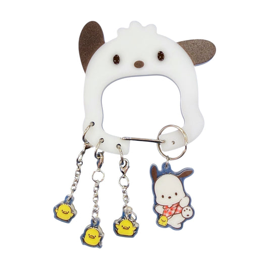 Pochacco "I Love Pi-Chans" Carabiner w/ Charm
