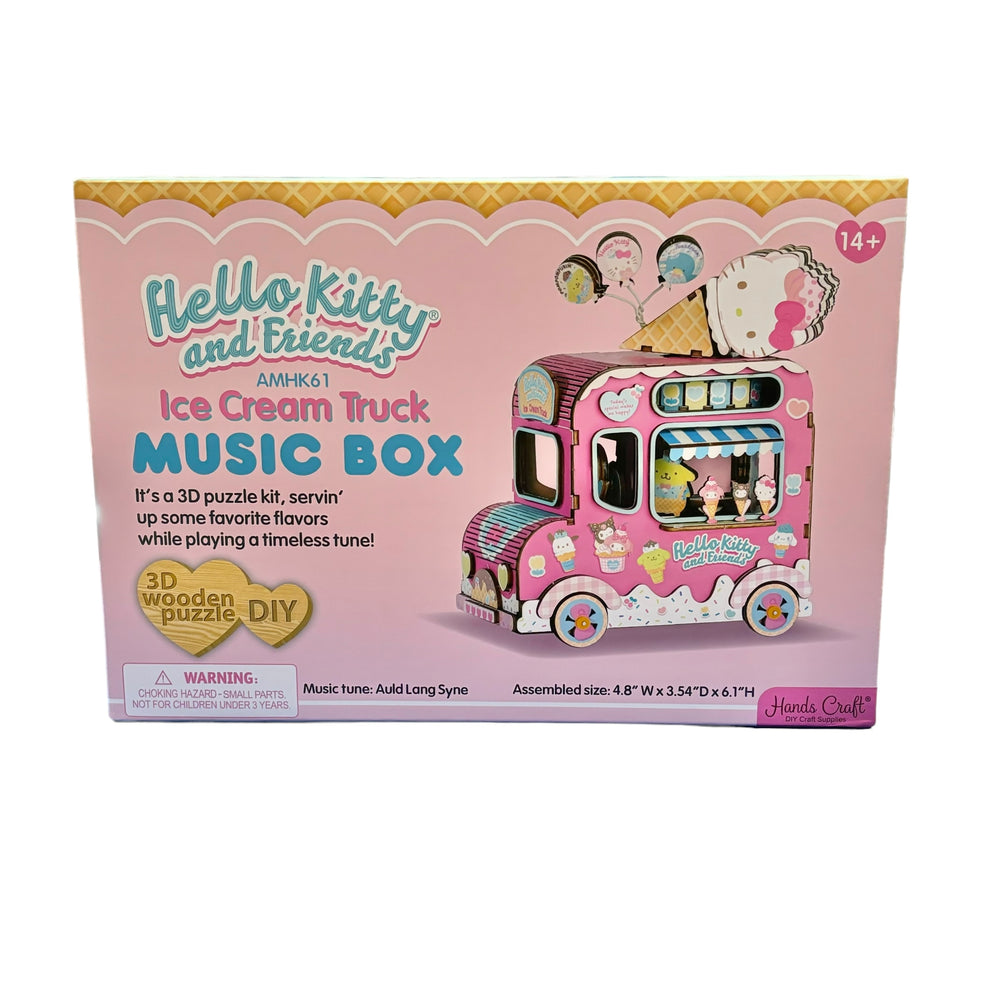 Sanrio Characters Wooden Puzzle Music Box (Ice Cream Truck)