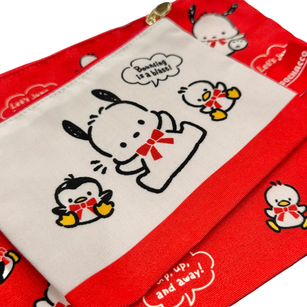 Pochacco "Red Ribbon" Flat Pouch