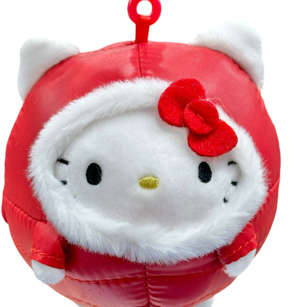 Hello Kitty "Hooded Puffer Jacket" Mascot Clip On Plush