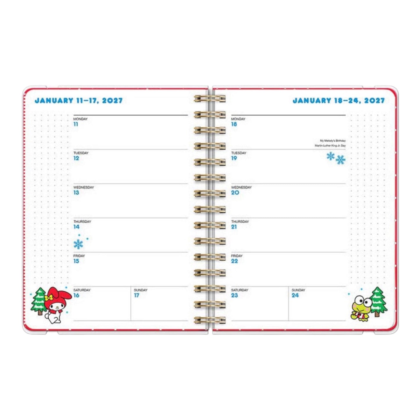 Hello Kitty & Friends 2027 Retro Deluxe Compact Flexi Planner