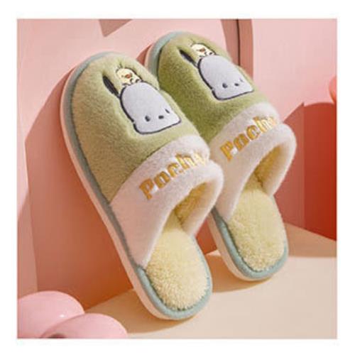 Pochacco Two Tone Fur Slippers