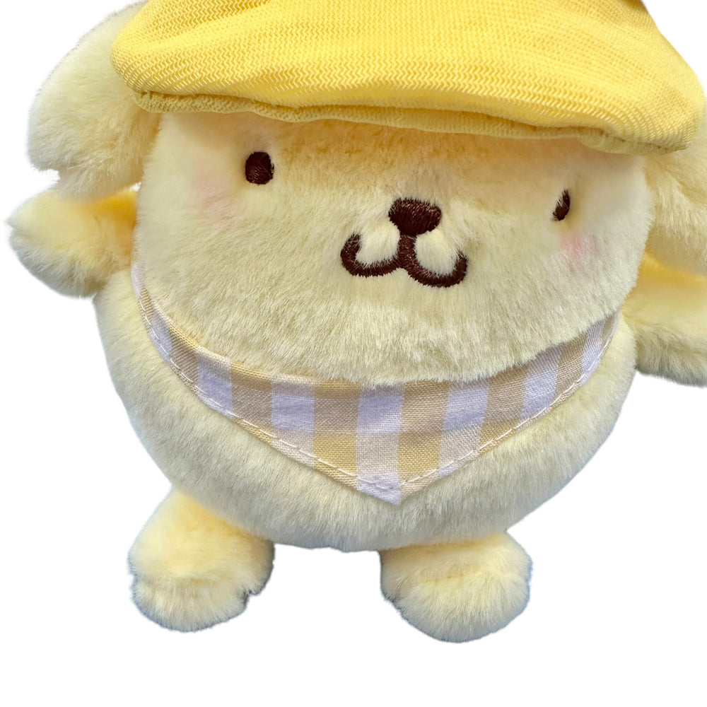 Pompompurin "Gingham Casquette" Mascot Clip On Plush