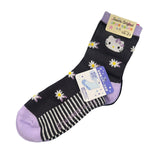 Hello Kitty "Flower" Kids 3 Pair Sneaker Socks (19-21)