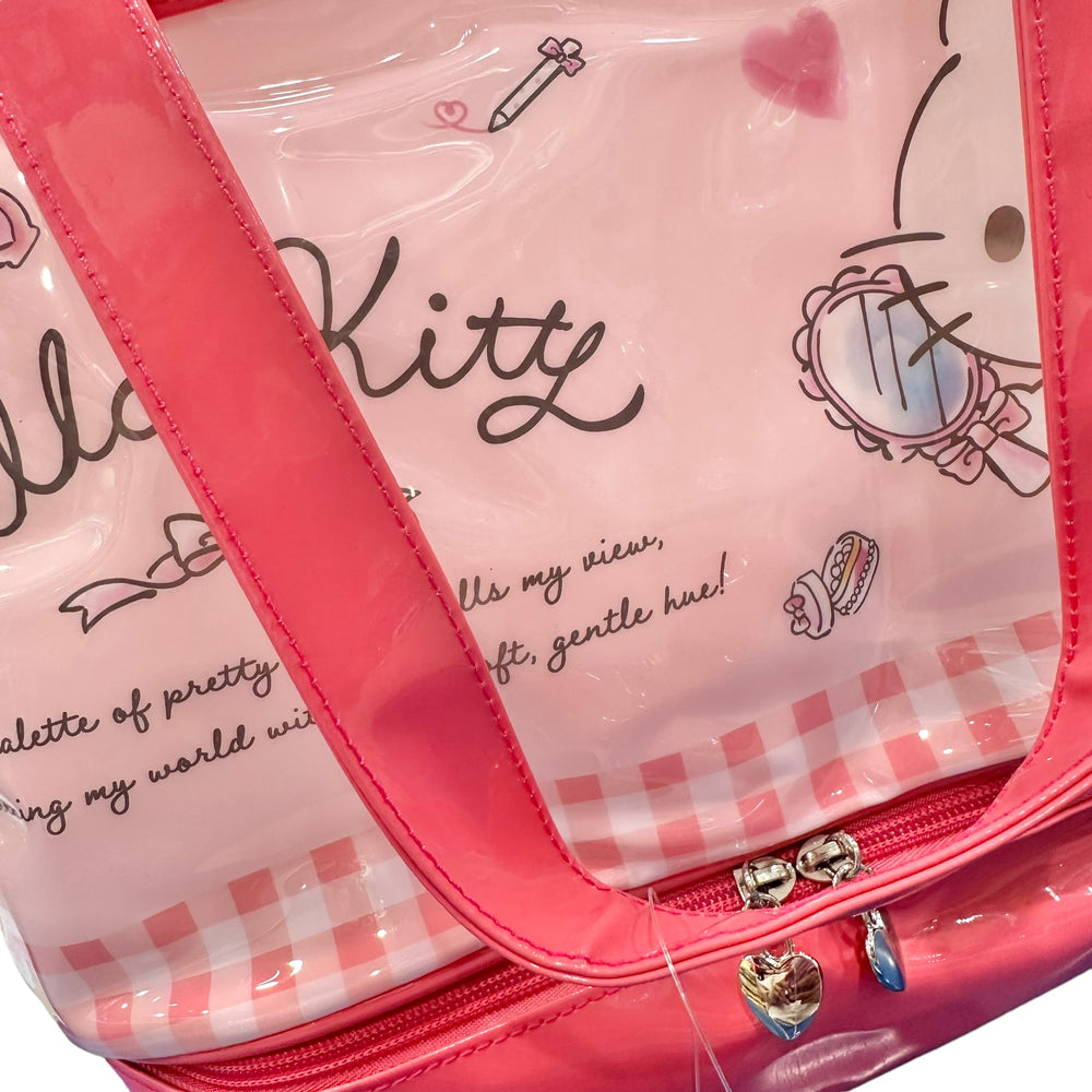 Hello Kitty Vinyl Tote Bag w/ Pocket