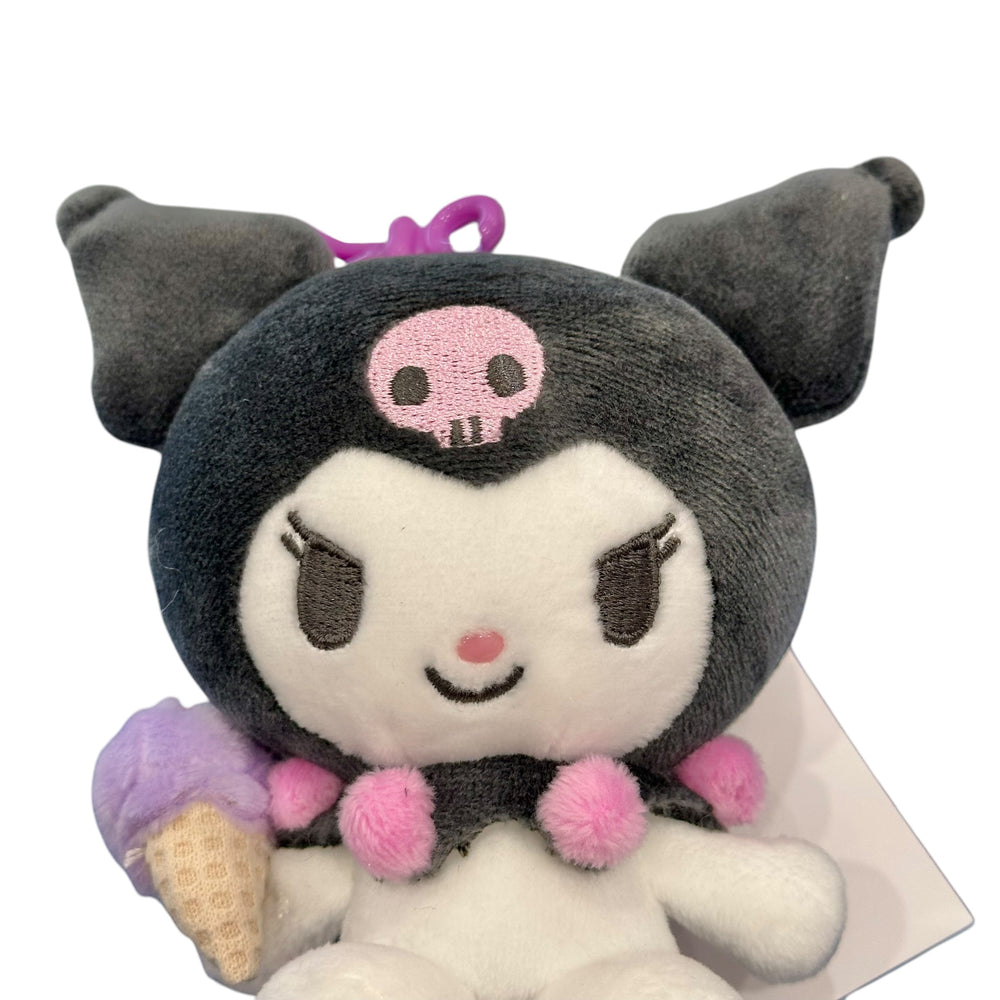 Kuromi "Pastel Check" Mascot Clip-On Plush