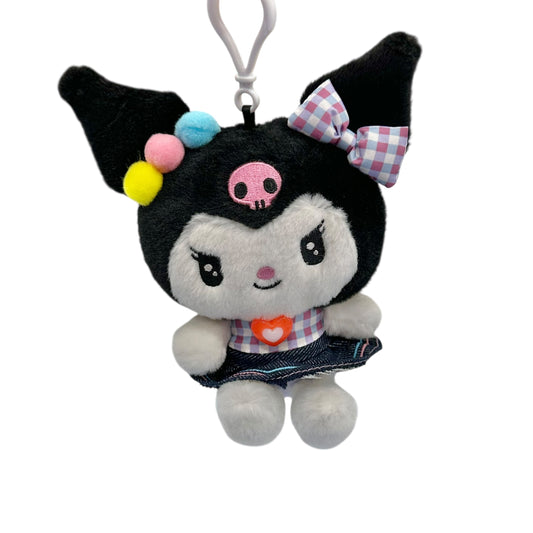 Kuromi "Gingham Denim" Mascot Clip On