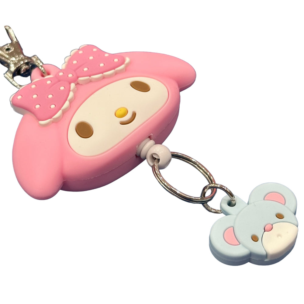 My Melody "Face" Key Ring w/ Reel