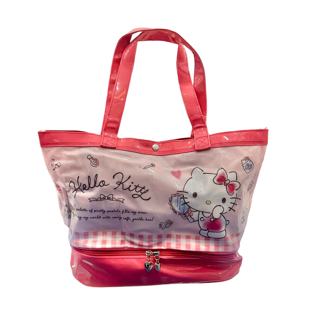 Hello Kitty Vinyl Tote Bag w/ Pocket