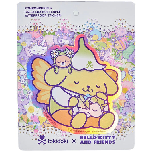tokidoki x Hello Kitty & Friends "Butterfly Garden" Pompompurin & Calla Lily Sticker