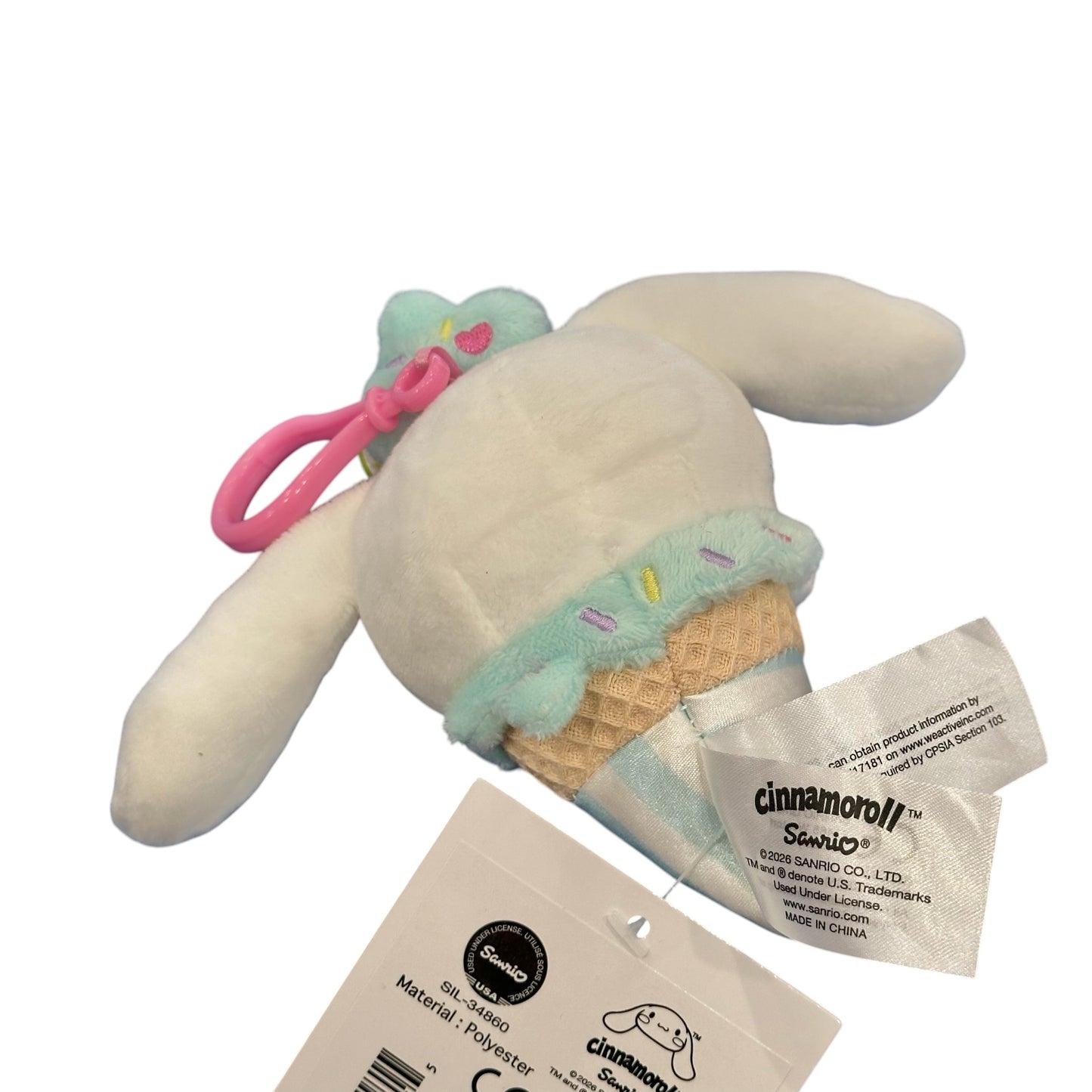 Cinnamoroll "Ice Cream" Mascot Clip On
