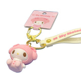 My Melody "B" Keyring w/ Plastic Mascot