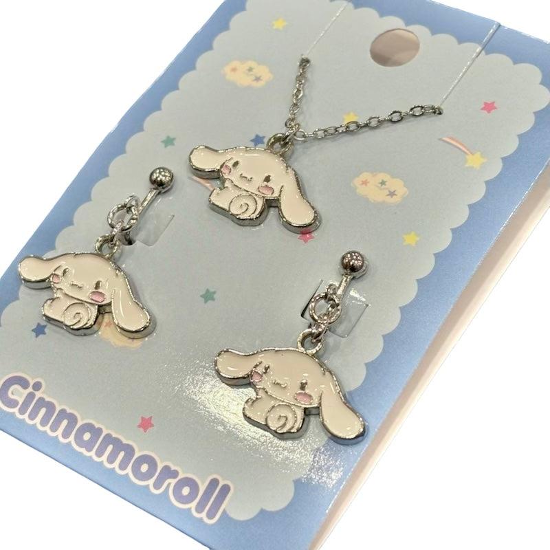 Cinnamoroll Necklace & Earrings Set