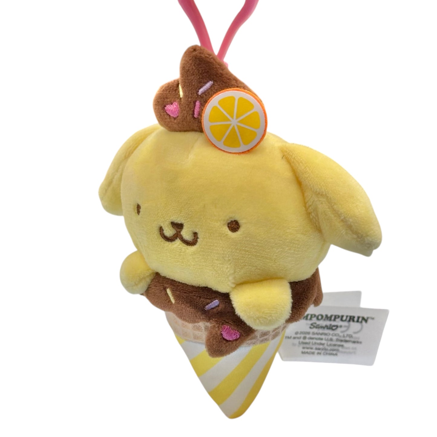 Pompompurin "Ice Cream" Mascot Clip On