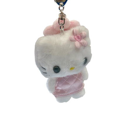 Hello Kitty "Pink Quilt" Keychain w/ Mascot