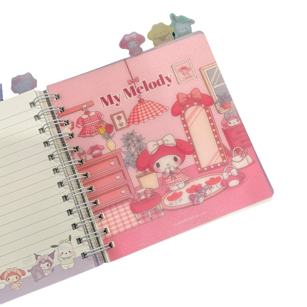 Sanrio Characters "Room" Index Notebook (Pink)