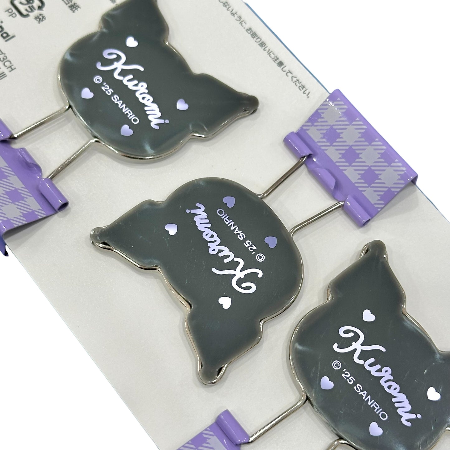 Kuromi Binder Clips