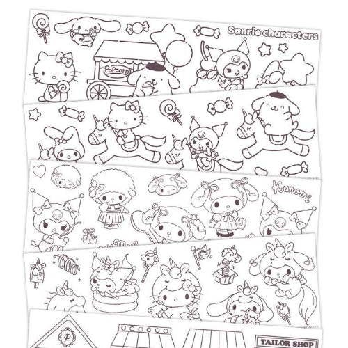 Sanrio Characters Roll Coloring Sticker (V1)