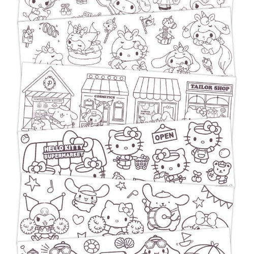 Sanrio Characters Roll Coloring Sticker (V1)