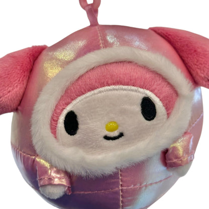 My Melody "Shiny Hooded Puffer Jacket" Mascot Clip On Plush