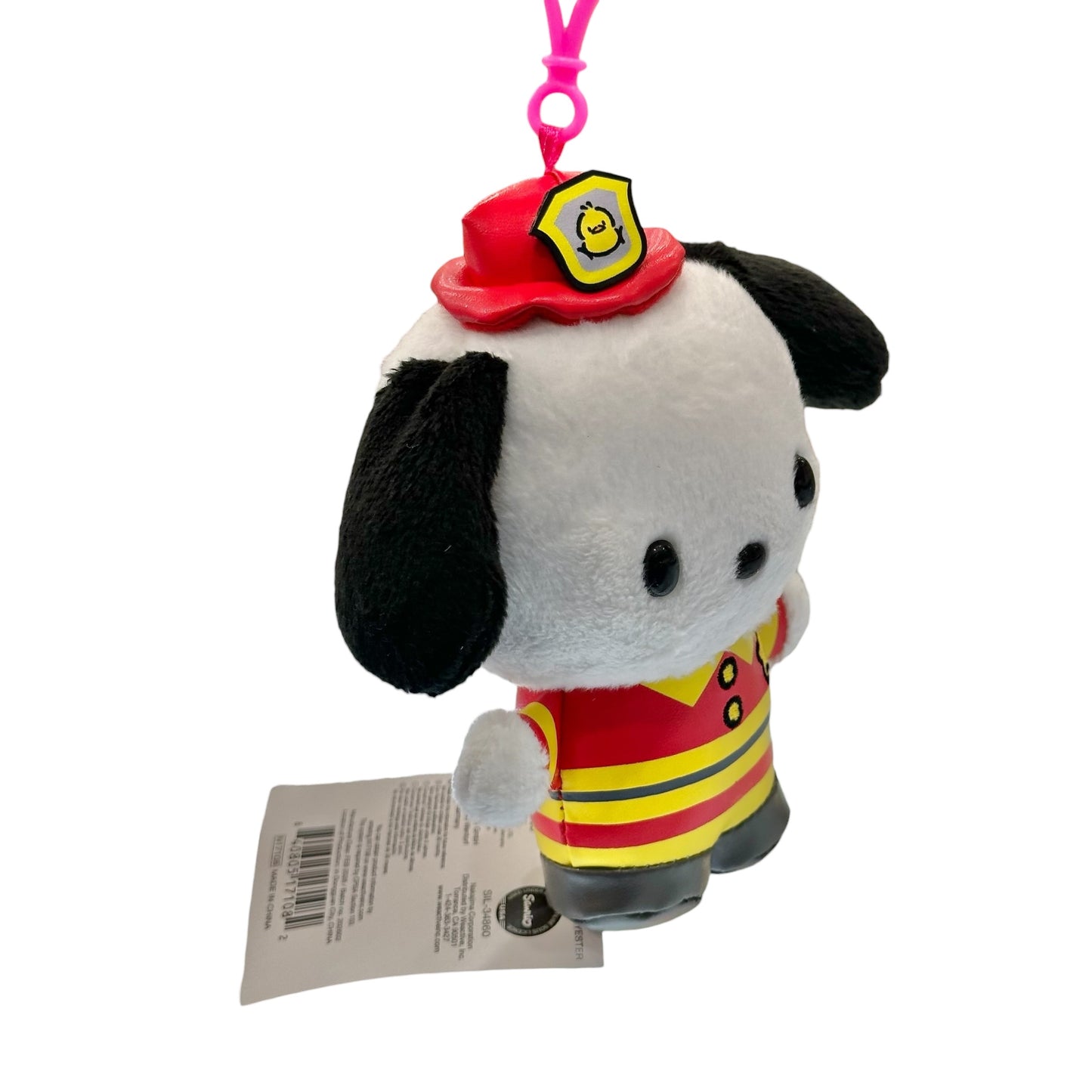 Pochacco "Firefighter" Collectible Mascot Clip On