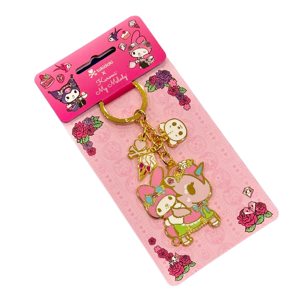 tokidoki x Kuromi & My Melody "Garden Party" Enamel Charm Keychain