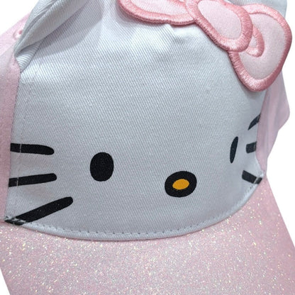 Hello Kitty "3D Ears Glitter" Visor Baseball Cap