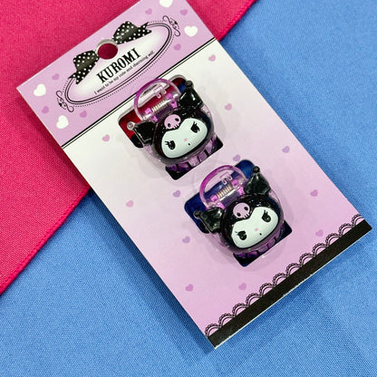 Kuromi "Clear" Hair Clip Set