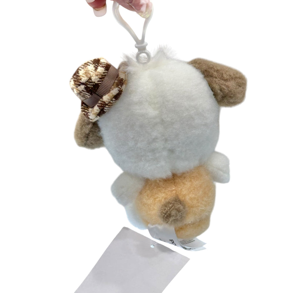 Pochacco "Mocha Check" Mascot Clip On Plush