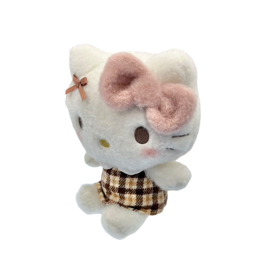 Hello Kitty "Mocha Check" 7in Plush