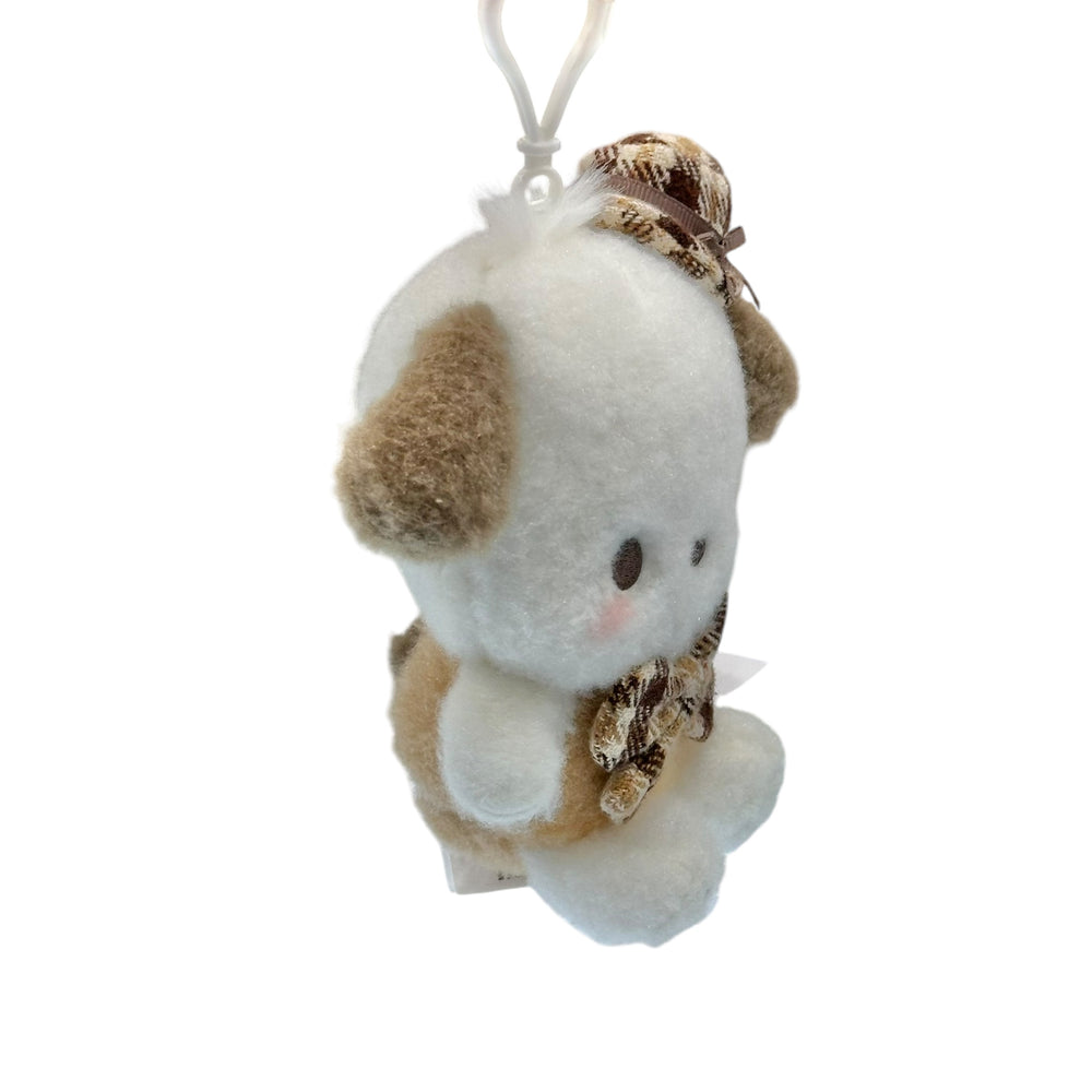 Pochacco "Mocha Check" Mascot Clip On Plush