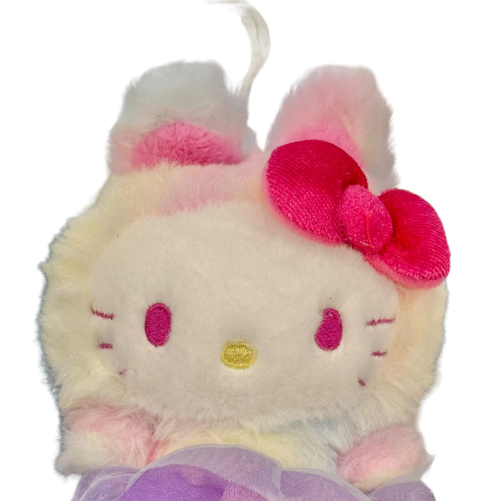 Hello Kitty "Rainbow Rainbow Bunny" Mascot Clip On Plush