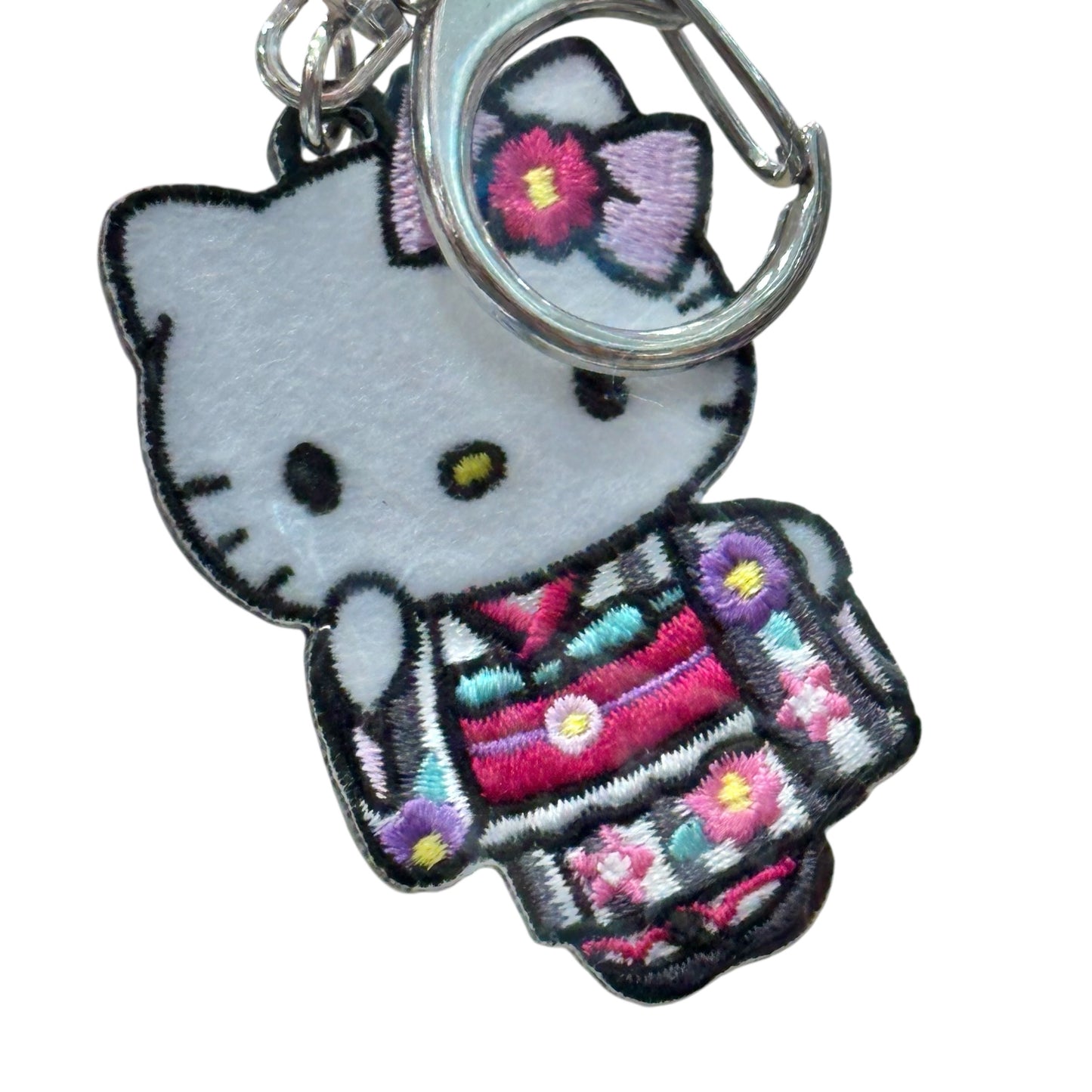 Hello Kitty "Retro Modern Kimono" Embroidery Keychain