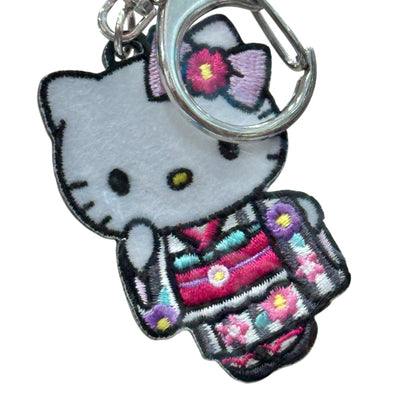 Hello Kitty "Retro Modern Kimono" Embroidery Keychain