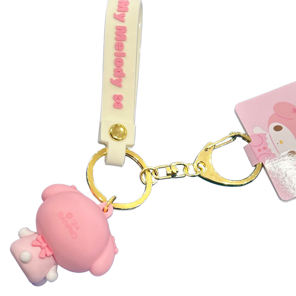 My Melody "B" Keyring w/ Plastic Mascot