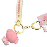 My Melody "B" Keyring w/ Plastic Mascot